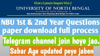 NBU 1st & 2nd year question paper download process | #NBU | nbuexams.net | nbu questions paper