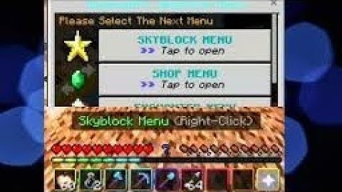 Skyblock Menu With Nether Star | PMMP PLUGIN 1.17.X