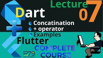 dart tutorial for beginners in hindi | Lec#07 | String Concatination