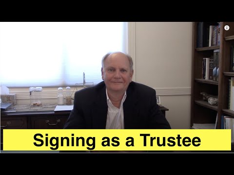 Video: Hoe moet een trustee controles ondertekenen?