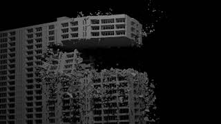 Tyflow+3Ds Max Building explotion