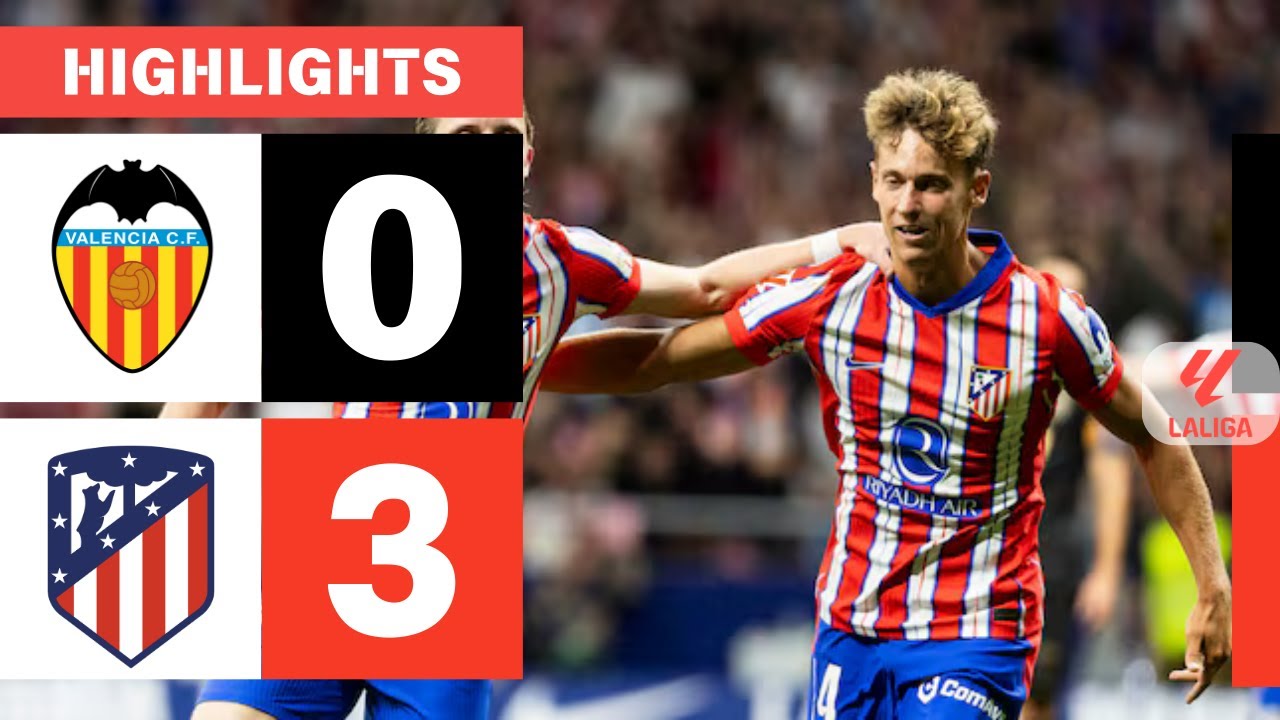 VALENCIA CF 0 - 3 ATLÉTICO DE MADRID | RESUMEN LALIGA EA SPORTS - YouTube