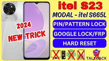 itel S23 (S665L) Pattern/Pin/Password unlock | without pc | Frp Baypass itel S23 (S665L)without Pc