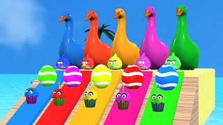 Long Slide Game With Elephant Gorilla Buffalo Hippopotamus Tiger 3d Animal Game Funny 3d Animals