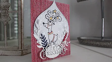 DIY How To Make Christmas Card for Military - Reindeer Stamp - Send Warm Wishes to Our Troops