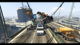 GTA 5 - Grand Theft Auto 5 - Heavy Bus Mod - Super Bus Crash compilation