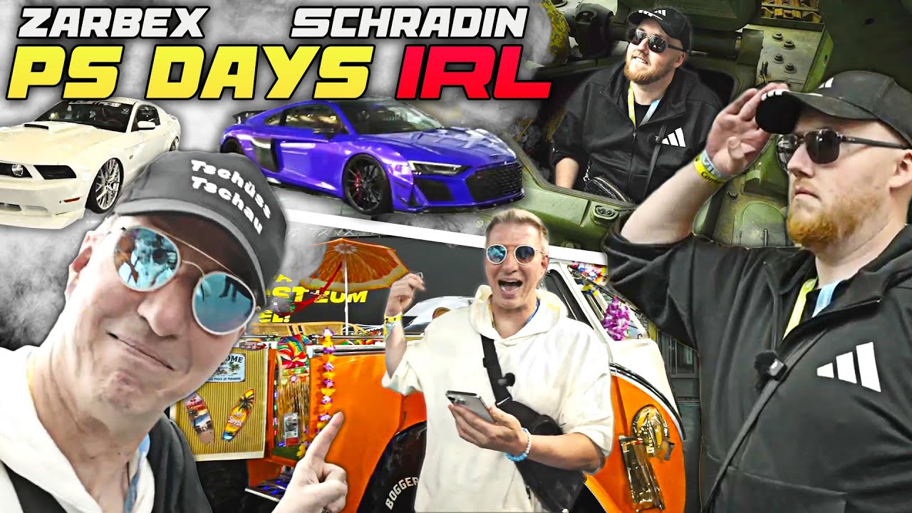 Der UNFALL-SIMULATOR hat uns ZERSTÖRT💀🤣 + AUTOS wie in GTA😱 | ZARBEX & SCHRADIN PS Days IRL