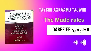 Lesson 8 : Madd dabee’ee | مد الطبيعي