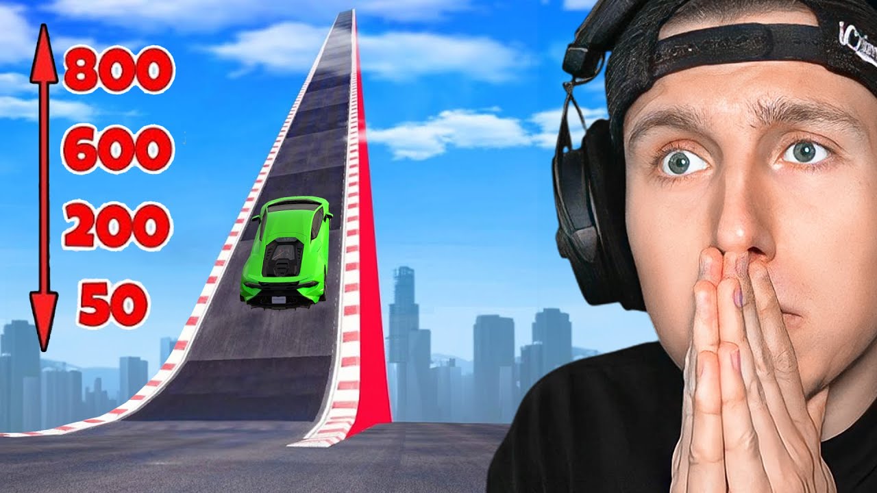 100 AUTOS auf MEGA RAMPE testen in GTA 5!