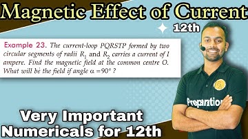 Ex-23 Magnetic Effect of electric Current/the current loop PQRSTP formed by two circular segments of