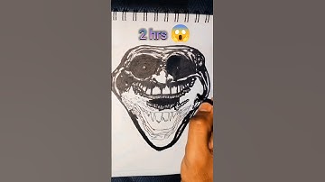 troll face drawing within 10sec ,30sec ,30min , 2hrs #shorts @Asareart