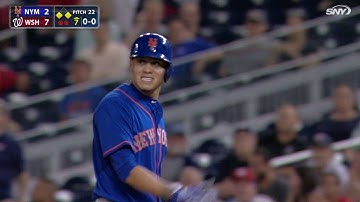 NYM@WSH: Flores drives in Wright with RBI single