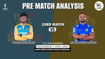 TNPL 2025: TGC vs SMP 23rd Match Prediction | TGC vs SMP Dream11 Team