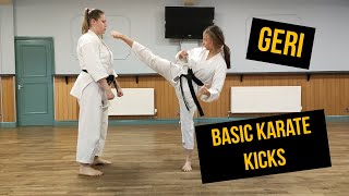 Basic karate kicks