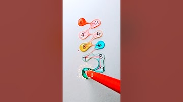 Draw line 1 to 10 🌈💧 #colourmixing #satisfying #shorts #art #trending #maths #numbers #ytshorts #3d