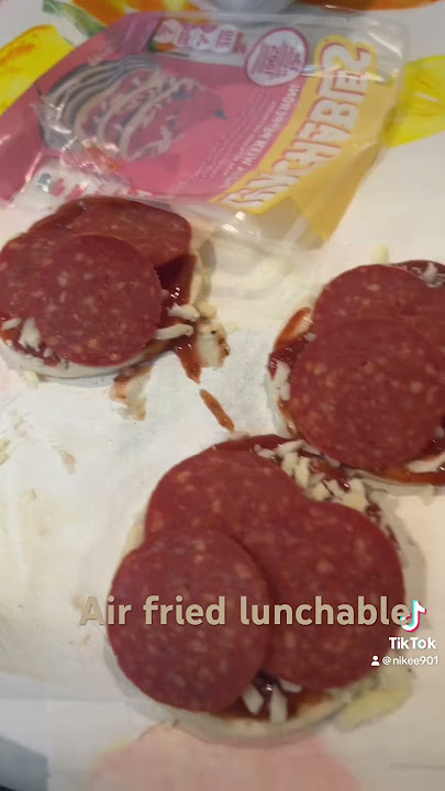 trying pizza lunchables in the air fryer｜TikTok Search
