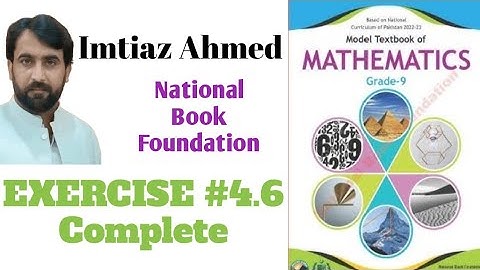 Class 9 Maths NBF Ex 4.6 complete| FBISE Maths 9 Ex# 4.6 complete|new book fbise Ex#4.6 complete|