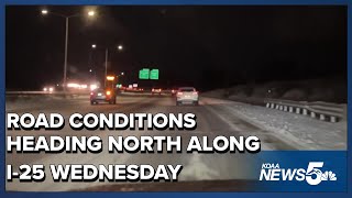 A look at Northbound I-25 heading toward Monument Wednesday morning