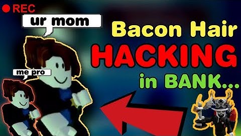 Bacon Hair HACKING in BANK (AUTO ARREST) || ROBLOX JAILBREAK
