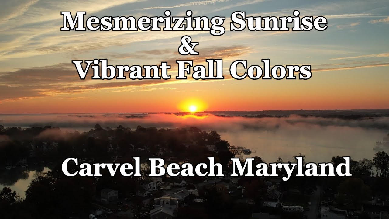 Mesmerizing Sunrise and Vibrant Fall Colors in Carvel Beach, Maryland