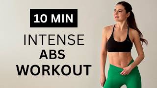 10 MIN INTENSE ABS WORKOUT | Flat Belly &amp; Core Sculpt I No Equipment/ Home Workout