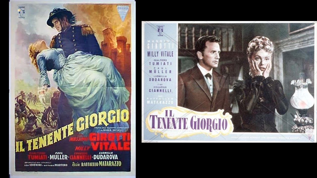 Il tenente Giorgio (1952) di Raffaello Matarazzo, con Massimo Girotti, Milly Vitale, Paul Muller
