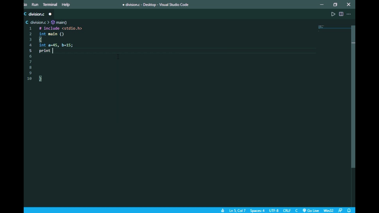 #C language in short , #c programing, #coding Division in C programming ...