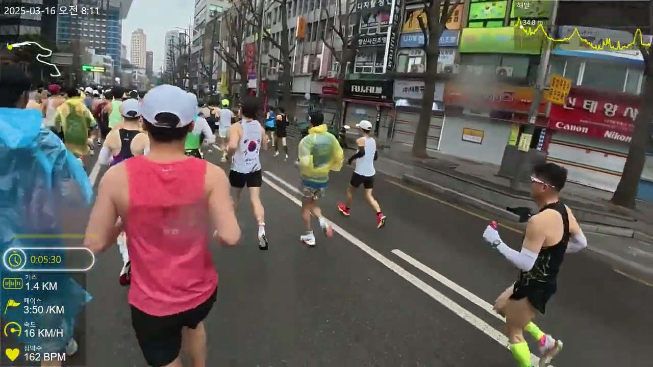 25년 서울(동아) 마라톤 풀코스(2시간50분18초)