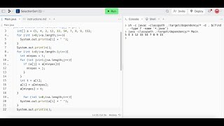 22. Java Selection Sort