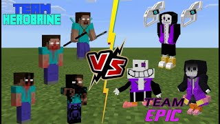 Team Herobrine VS Team EPIC (Epic Sans, Epic Saness) Minecraft PE