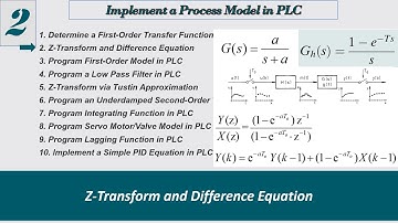 TS02. [Model in PLC] Z Transform and Difference Equation