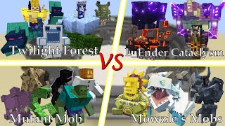 Minecraft Mobs Battle royale! Mowzie's vs Twilight Forest vs Mutant vs L_Ender's Cataclysm! Par2