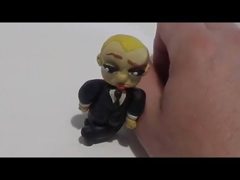 Капхед лепка. Капхед из пластилина джимми. Бос молокосос из пластилина. Как слепить босса. Босс молокосос фигурка из мастики.