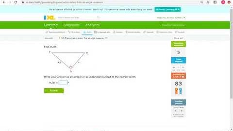 IXL R9: Trigonometric Ratios: Find an Angle Measure (Geometry)
