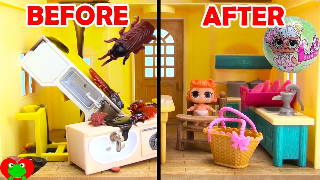 LOL Surprise Doll House Makeover - YouTube