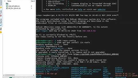 Read data of BME680 library file
