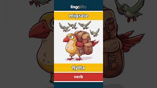 🇬🇧🇸🇪 migrate - flytta : learn English : låt oss lära oss engelska : vocabulary builder