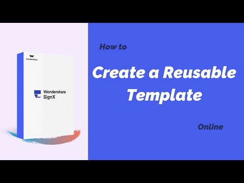 How to Create a Reusable Template for Free Online | SignX