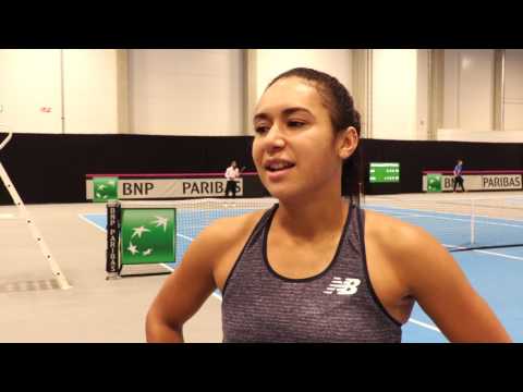 Heather Watson interview after beating Ipek Soylu in the Fed Cup