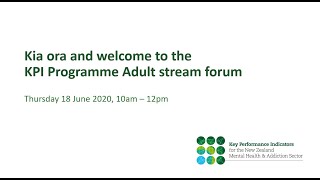 KPI Programme Adult Forum - 18 June 2020 screenshot 2