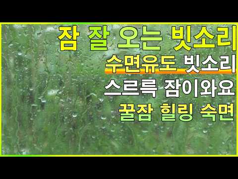 수면유도 잠잘오는 빗소리 | 불면증 꿀잠 힐링 숙면을 위한 백색소음 빗소리 asmr