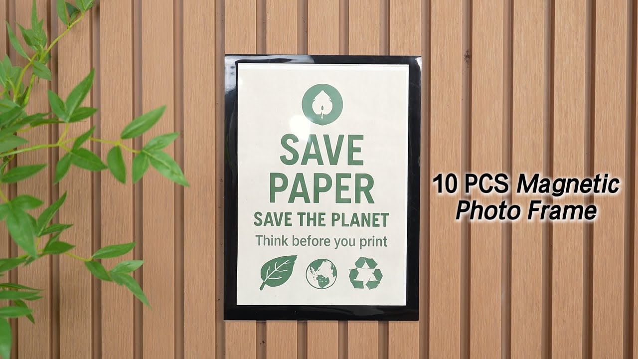 Mcbazel 10 Pieces A4 Self-Adhesive Magnetic Photo Frame