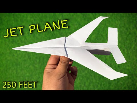 How to make a Jet Paper Airplane | Over 250 Feet Jet Paper Plane - YouTube