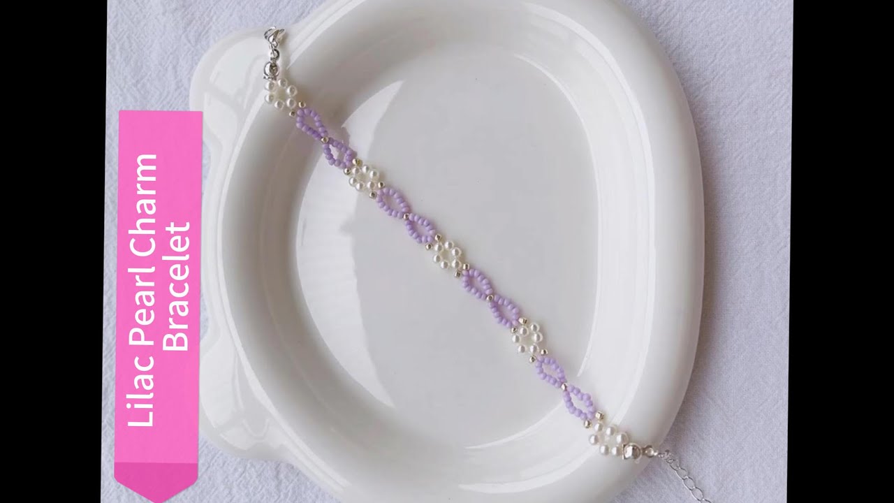 Lilac Pearl Charm Bracelet DIY/ Step by Step Tutorial AB20250046 - YouTube