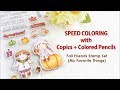 Speed Coloring with Birdie Brown | Copic Markers & Colored Pencils