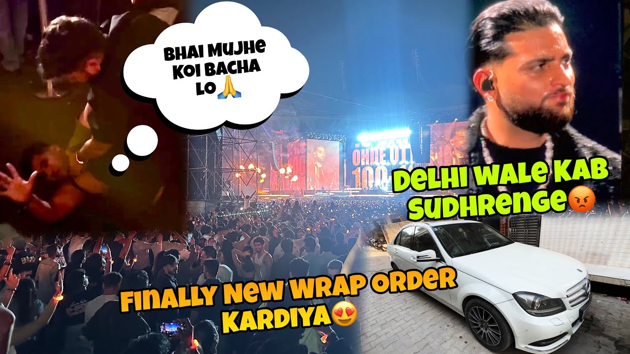 KARAN AUJLA Ke Delhi Show Me Hogyi Ladai😡 | Mercedes Ka New Wrap Order Kardiya❤️‍🔥 JLN Stadium 2026