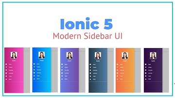 Ionic 5 : Sidemenu UI In Modern Style with CSS