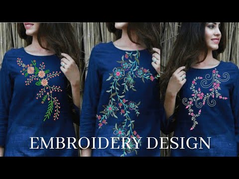 Online shopping for Kurti Sets in India | Hand embroidery designs, Hand embroidery  design patterns, Embroidery neck designs