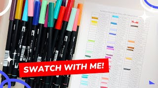 SWATCHING MY TOMBOW DUAL BRUSH MARKERS!