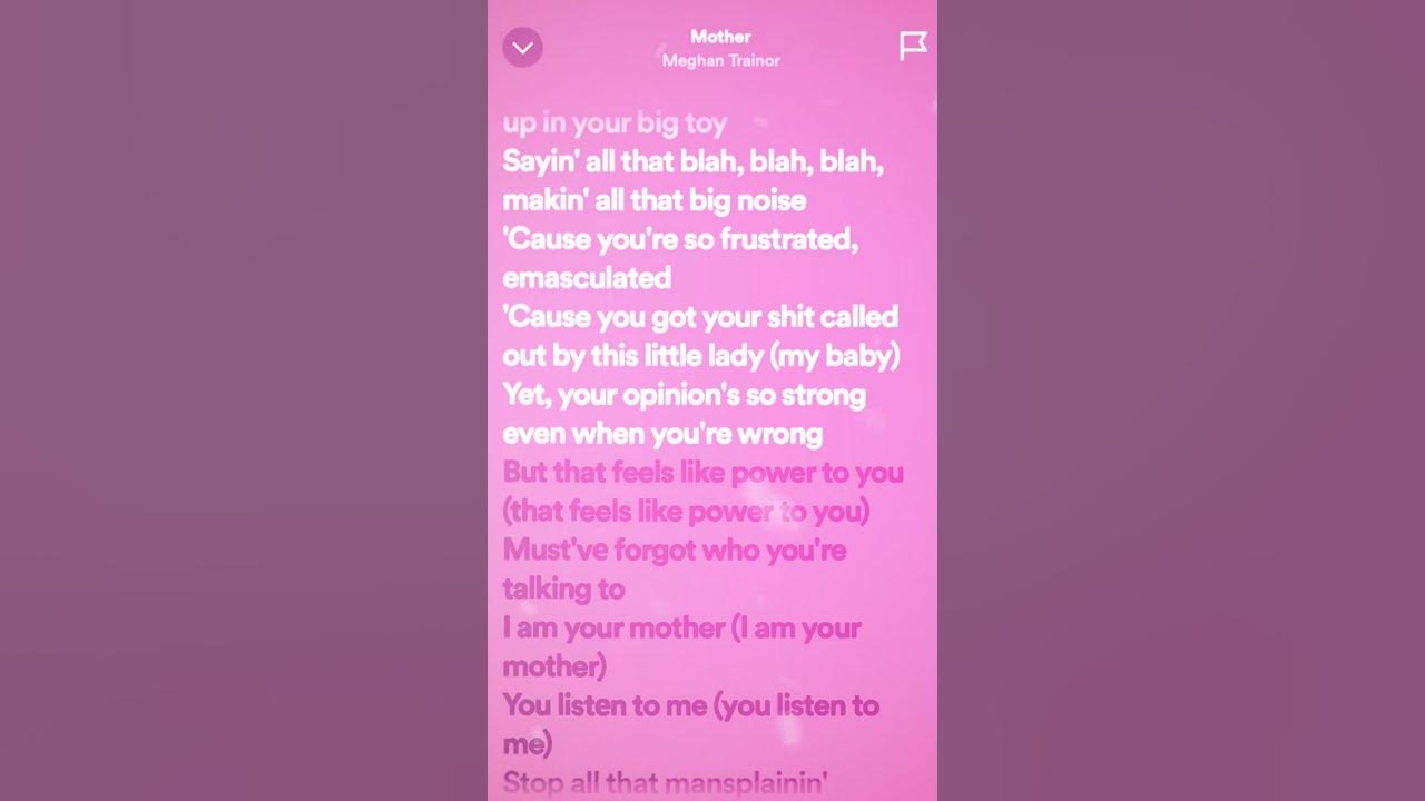 Meghan Trainor - Mother (Lyrics/Speed Up) #meghantrainor 